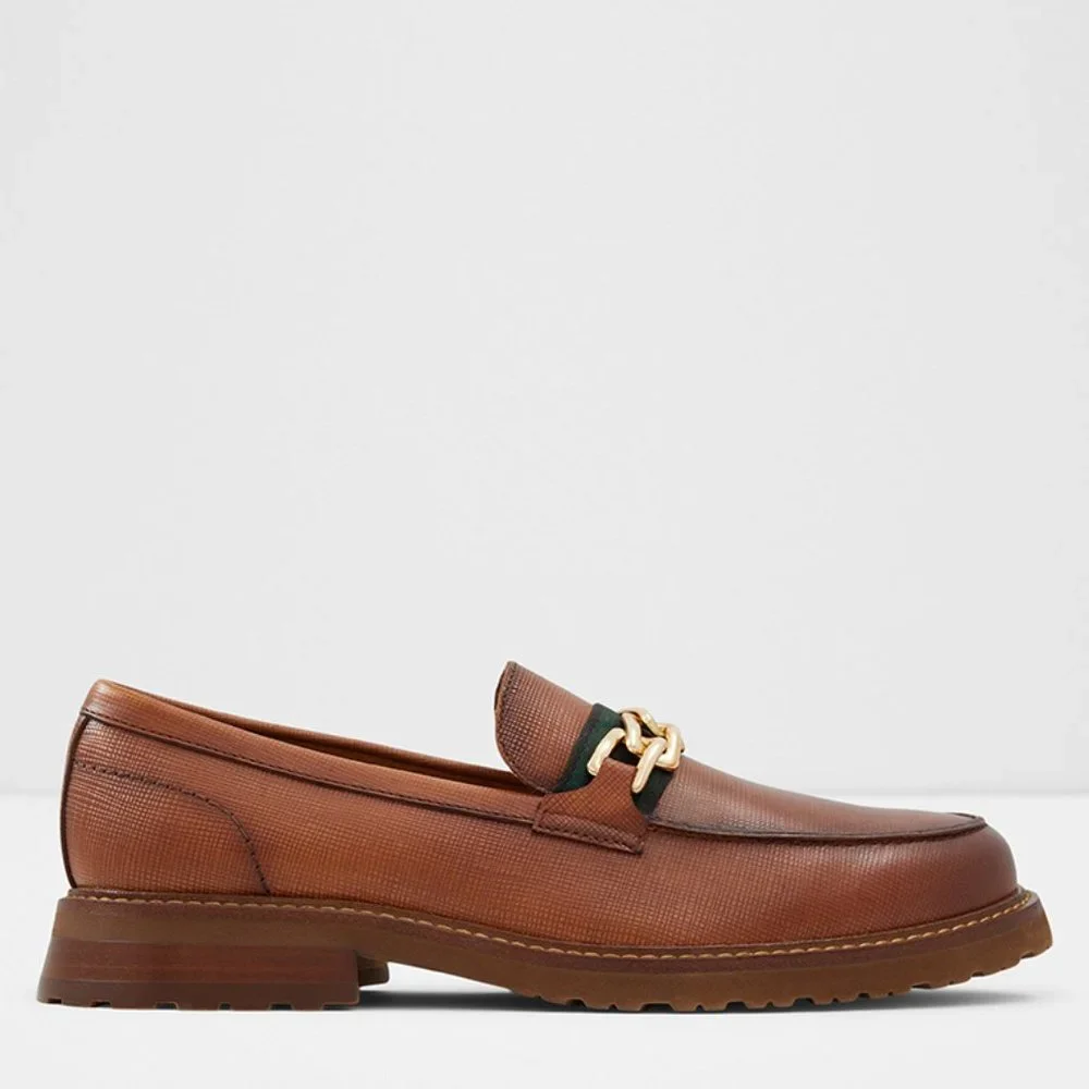 NWOB Aldo Weaver Brown Leather Loafer